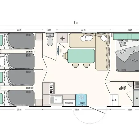 Mobilehome 8 Personnes Avec Clim Situe Au Camping L'elysee Grau Du Roi Vagues Oceanes By Capfun Campingplads