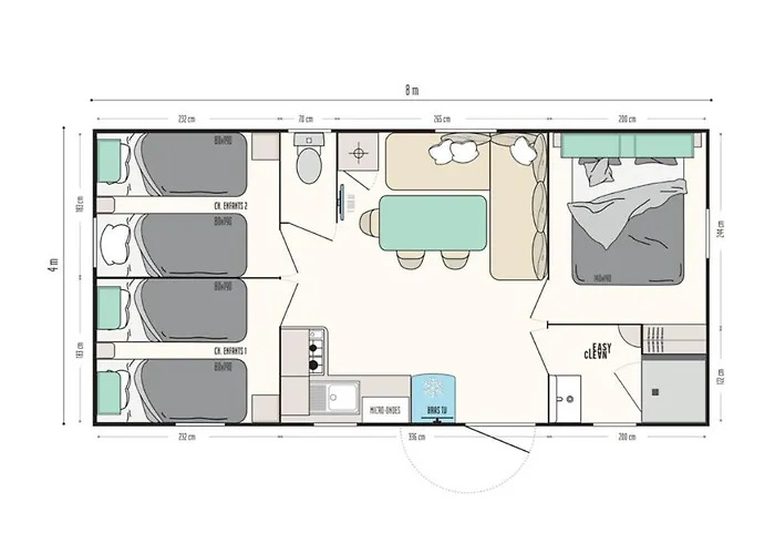 Mobilehome 8 Personnes Avec Clim Situe Au Camping L'elysee Grau Du Roi Vagues Oceanes By Capfun Campsite